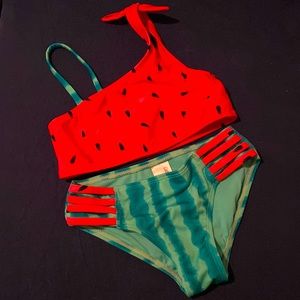 Cat & Jack SMALL 6/6x watermelon 🍉 2 piece bathing suit bikini
